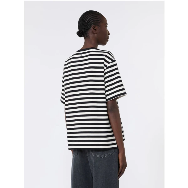 Max Mara Multid Jersey Boxy T-Shirt in Black | T-shirts | Luxury Shoes 