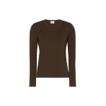 Max Mara Multie Stretch Viscose Jersey T-Shirt in Dark Brown | T-shirts | Luxury Shoes 