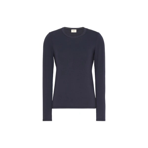 Max Mara Multie Stretch Viscose Jersey T-Shirt in Navy | T-shirts | Luxury Shoes 