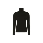 Max Mara Multif Stretch Viscose Jersey Turtleneck Top in Black | Tops | Luxury Shoes 