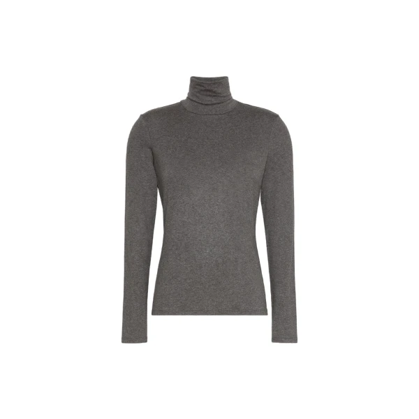 Max Mara Multif Stretch Viscose Jersey Turtleneck Top in Dark Grey | Tops | Luxury Shoes 
