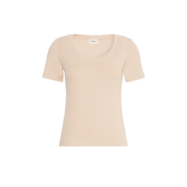 Max Mara Multij Fine Rib-Knit Jersey T-Shirt in Pink | T-shirts | Luxury Shoes 