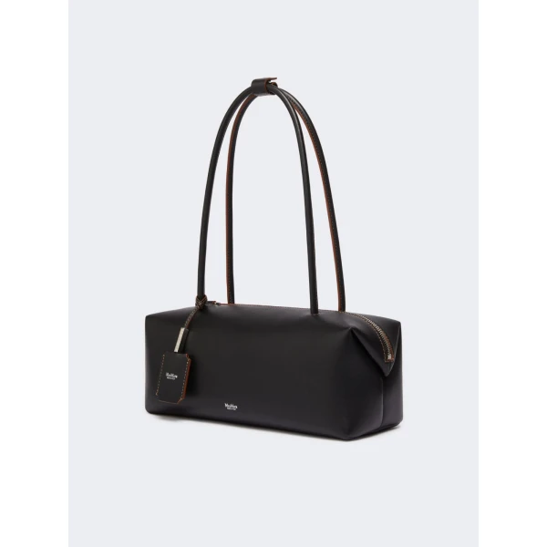 Max Mara Natural Leather Bowler Bag in Black | Totes & Top-Handle Bags | Luxury Shoes 