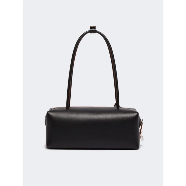 Max Mara Natural Leather Bowler Bag in Black | Totes & Top-Handle Bags | Luxury Shoes 