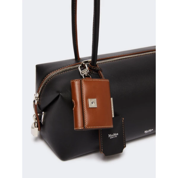 Max Mara Natural Leather Bowler Bag in Black | Totes & Top-Handle Bags | Luxury Shoes 