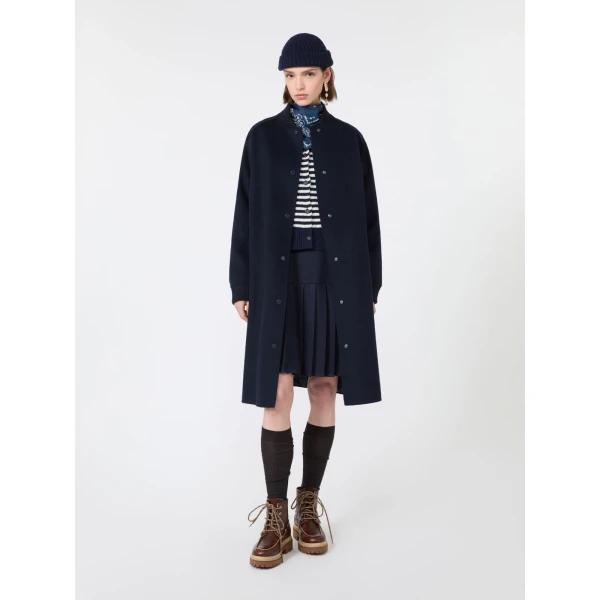 Max Mara Navetta Jacquard Jersey Mini Dress in Navy | Mini Dresses | Luxury Shoes 