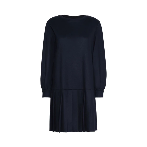 Max Mara Navetta Jacquard Jersey Mini Dress in Navy | Mini Dresses | Luxury Shoes 