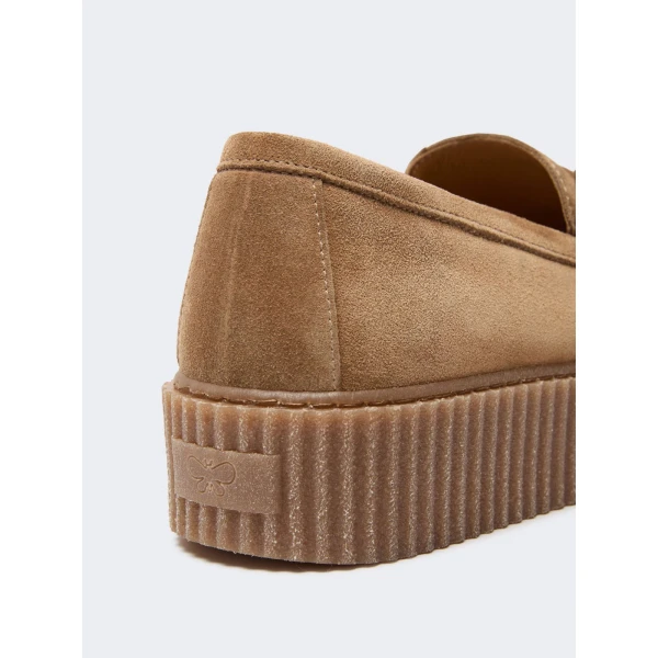 Max Mara Navetta Split Leather Loafers in Honey | Loafers | Luxury Shoes 