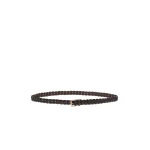 Max Mara Navetta Woven Leather Belt in Coffee | Belts | Luxury Shoes 