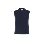 Max Mara Nazione Sleeveless Stretch Viscose Jumper in Navy | Sweaters | Luxury Shoes 