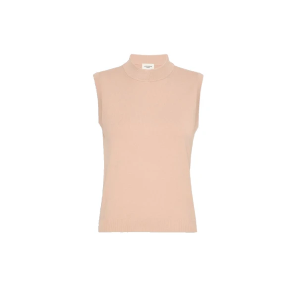 Max Mara Nazione Sleeveless Stretch Viscose Jumper in Pink | Sweaters | Luxury Shoes 