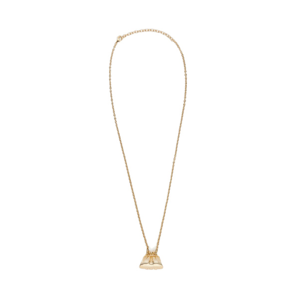 Max Mara Necklace with Pasticcino Bag Charm in Gold | Women | Luxury Shoes 