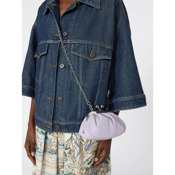 Max Mara Nembi Extra Small Shiny Sheepskin Pasticcino Bag in Lilac | Mini Bags | Luxury Shoes 