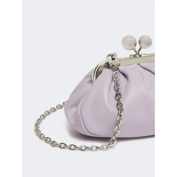 Max Mara Nembi Extra Small Shiny Sheepskin Pasticcino Bag in Lilac | Mini Bags | Luxury Shoes 