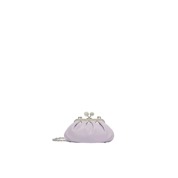 Nembi Extra Small Shiny Sheepskin Pasticcino Bag in Lilac