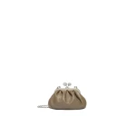 Max Mara Nembi Extra Small Shiny Sheepskin Pasticcino Bag in Mud | Mini Bags | Luxury Shoes 