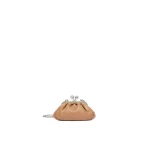 Max Mara Nembi Extra Small Shiny Sheepskin Pasticcino Bag in Nude | Mini Bags | Luxury Shoes 