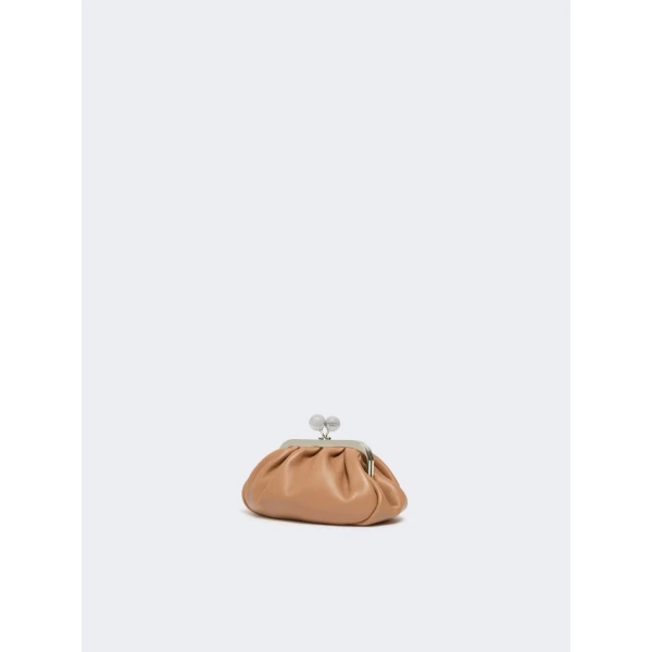 Max Mara Nembi Extra Small Shiny Sheepskin Pasticcino Bag in Nude | Mini Bags | Luxury Shoes 