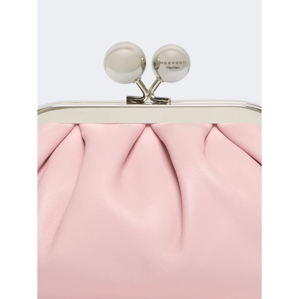 Max Mara Nembi Extra Small Shiny Sheepskin Pasticcino Bag in Pink | Mini Bags | Luxury Shoes 