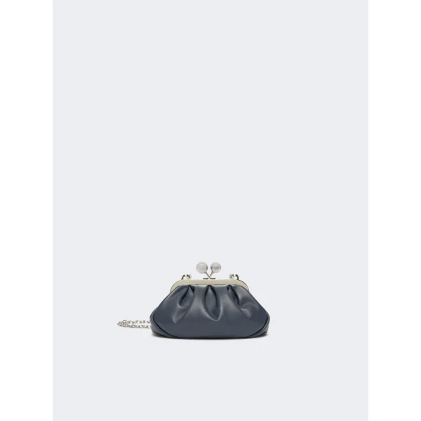 Max Mara Nembi Extra Small Shiny Sheepskin Pasticcino Bag in Ultramarine | Mini Bags | Luxury Shoes 