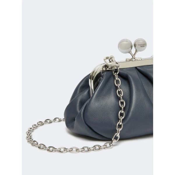 Max Mara Nembi Extra Small Shiny Sheepskin Pasticcino Bag in Ultramarine | Mini Bags | Luxury Shoes 