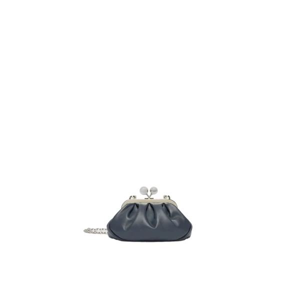 Nembi Extra Small Shiny Sheepskin Pasticcino Bag in Ultramarine