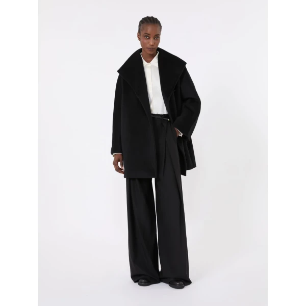 Max Mara Nembo Cocoon Wool Coat in Black | Wool Coat | Luxury Shoes 