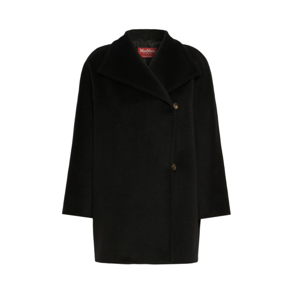 Max Mara Nembo Cocoon Wool Coat in Black | Wool Coat | Luxury Shoes 