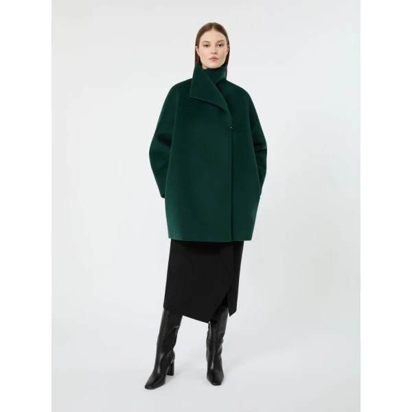 Max Mara Nembo Cocoon Wool Coat in Green | Wool Coat | Luxury Shoes 
