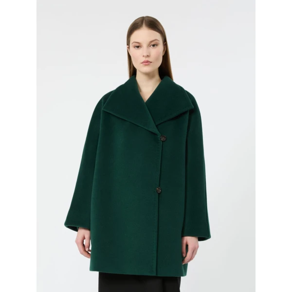 Max Mara Nembo Cocoon Wool Coat in Green | Wool Coat | Luxury Shoes 