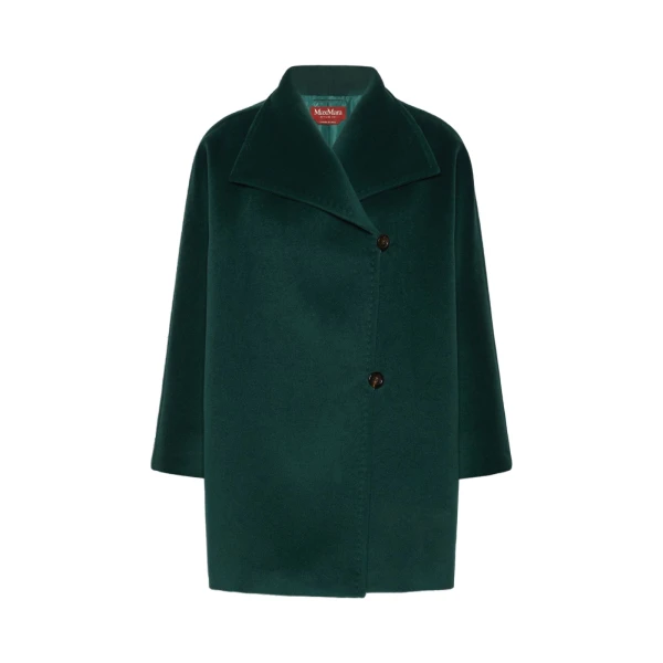 Max Mara Nembo Cocoon Wool Coat in Green | Wool Coat | Luxury Shoes 