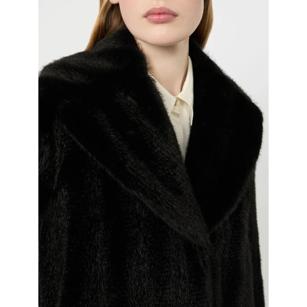 Max Mara Neo Flared Textured Short Coat in Black | Coats | Luxury Shoes 
