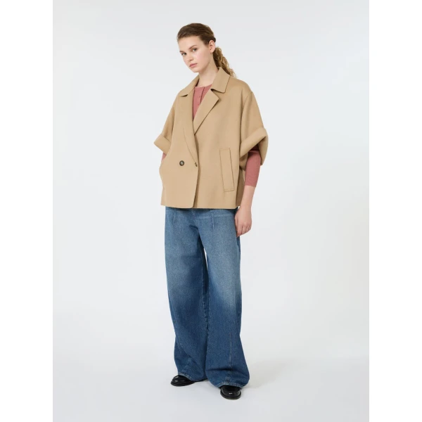 Max Mara Neo Short Double Wool Coat in Camel | Wool Coat | Luxury Shoes 