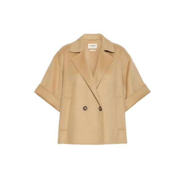 Max Mara Neo Short Double Wool Coat in Camel | Wool Coat | Luxury Shoes 