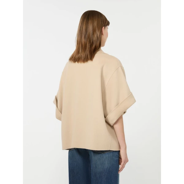 Max Mara Neo Short Double Wool Coat in Sand | Wool Coat | Luxury Shoes 