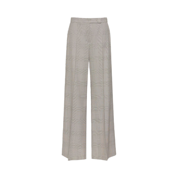 Max Mara Netto Glen Plaid Wool Trousers in Olive Green | Tailored pants | Luxury Shoes 