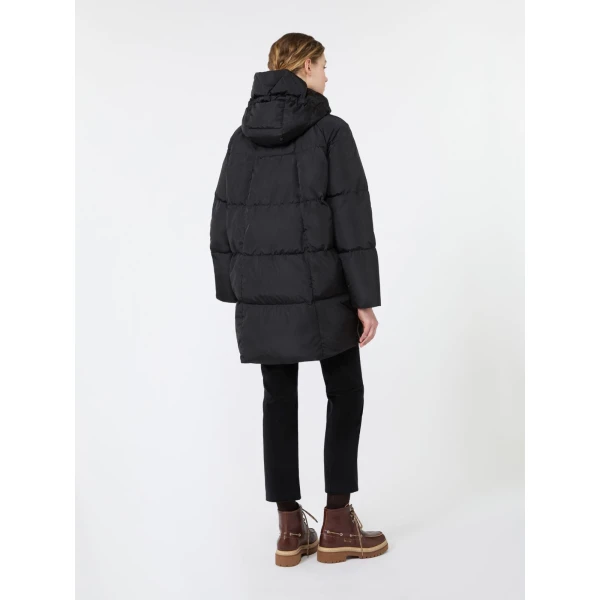 Max Mara Newbembo Water-Repellent Taffeta Midi Parka in Black | Coats | Luxury Shoes 