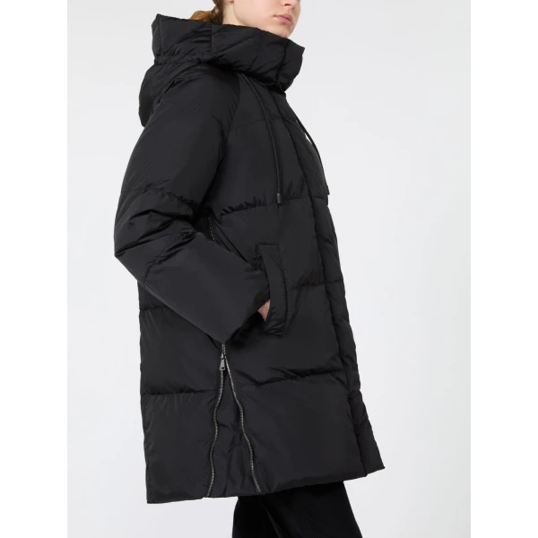 Max Mara Newbembo Water-Repellent Taffeta Midi Parka in Black | Coats | Luxury Shoes 