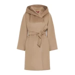 Max Mara Newmang Hooded Wool Robe Coat in Camel | Wool Coat | Luxury Shoes 
