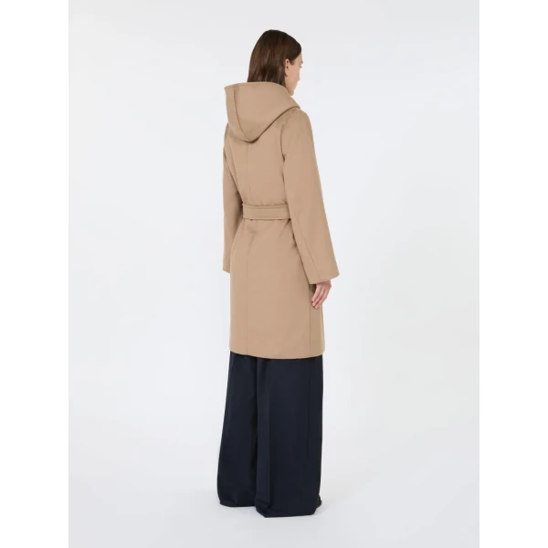 Max Mara Newmang Hooded Wool Robe Coat in Camel | Wool Coat | Luxury Shoes 