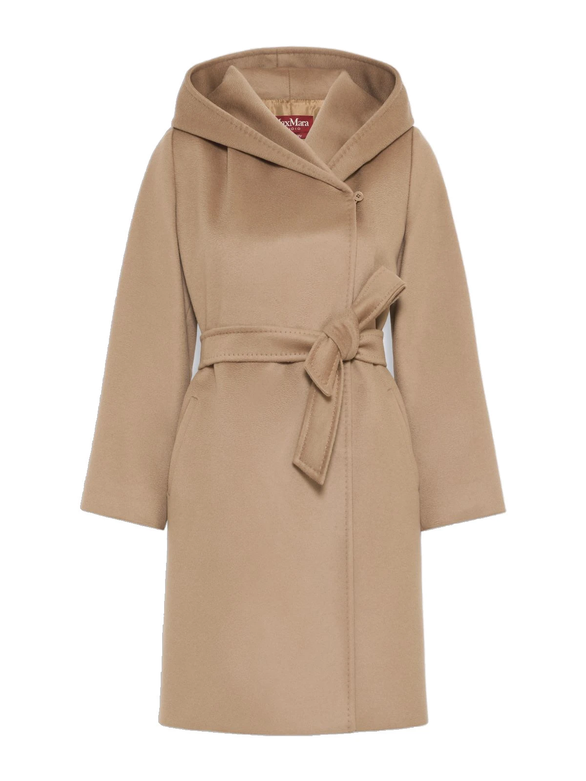 Max Mara Newmang Hooded Wool Robe Coat in Camel Max Mara Newmang Hooded Wool Robe Coat in Camel | Wool Coat | Luxury Shoes