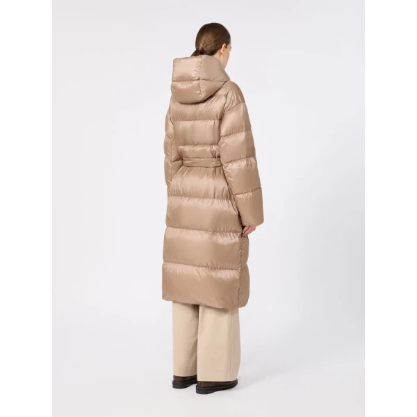 Max Mara Nido Long Water-Repellent Puffer in Clay | Coats | Luxury Shoes 
