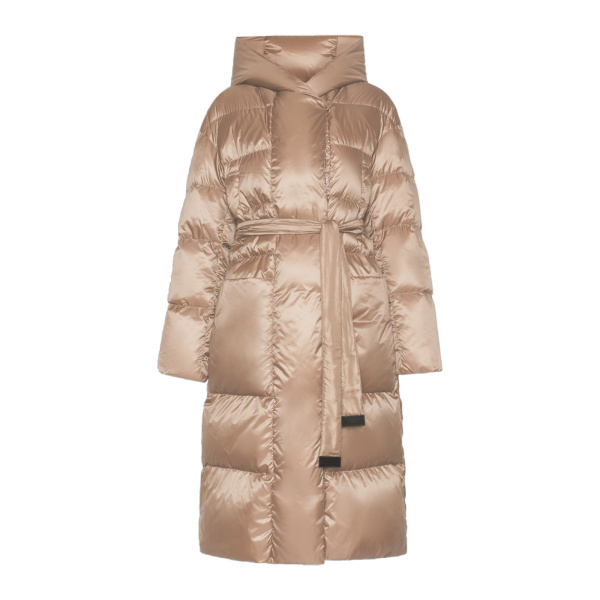 Max Mara Nido Long Water-Repellent Puffer in Clay | Coats | Luxury Shoes 