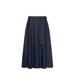 Max Mara Ninfe Cotton Denim Flared Skirt in Midnight Blue | Denim Skirts | Luxury Shoes 