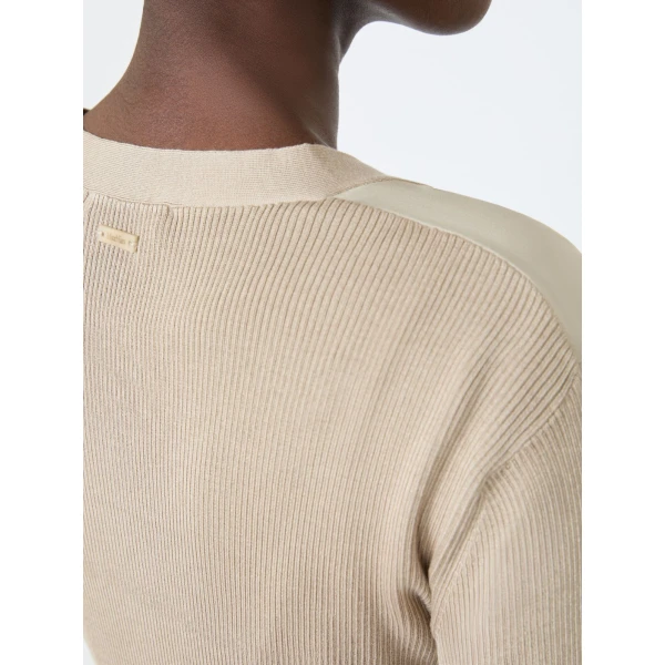 Max Mara Ninfee Cashmere and Silk Cardigan in Stone Grey | Cardigan | Luxury Shoes 