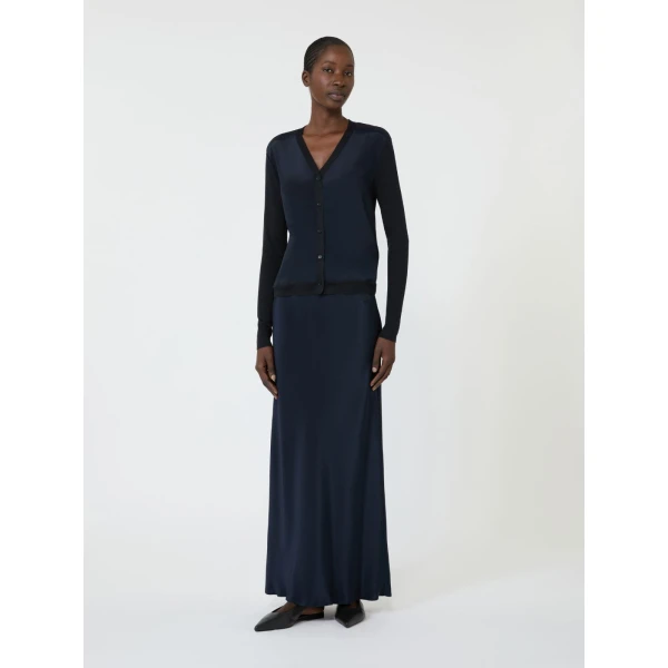 Max Mara Ninfee Cashmere and Silk Cardigan in Ultramarine | Cardigan | Luxury Shoes 