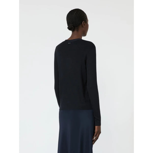 Max Mara Ninfee Cashmere and Silk Cardigan in Ultramarine | Cardigan | Luxury Shoes 