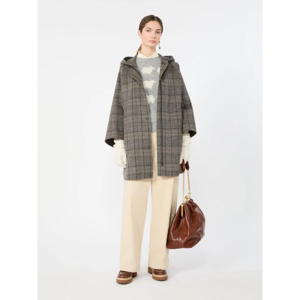 Max Mara Nitra Alpaca and Wool Intarsia Jumper in Light Grey | Sweaters | Luxury Shoes 