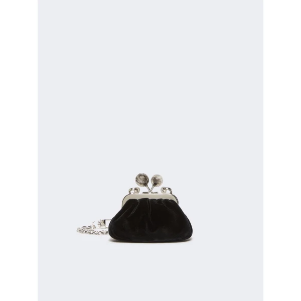 Max Mara Nocino Velvet Nano Pasticcino Bag in Black | Mini Bags | Luxury Shoes 