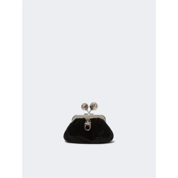 Max Mara Nocino Velvet Nano Pasticcino Bag in Black | Mini Bags | Luxury Shoes 
